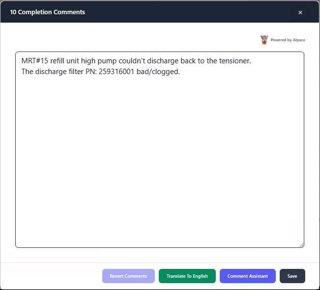 Rough draft completion comments (before)